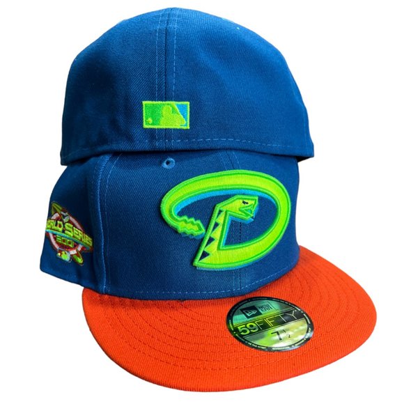 New Era Arizona Diamondbacks 59FIFTY Fitted Hat 2001 World Series Patch - Picture 2 of 10